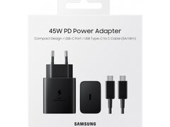 Incarcator 45W telefon Samsung ultra rapid si cablu 1,8metri 5A tip C-tip C